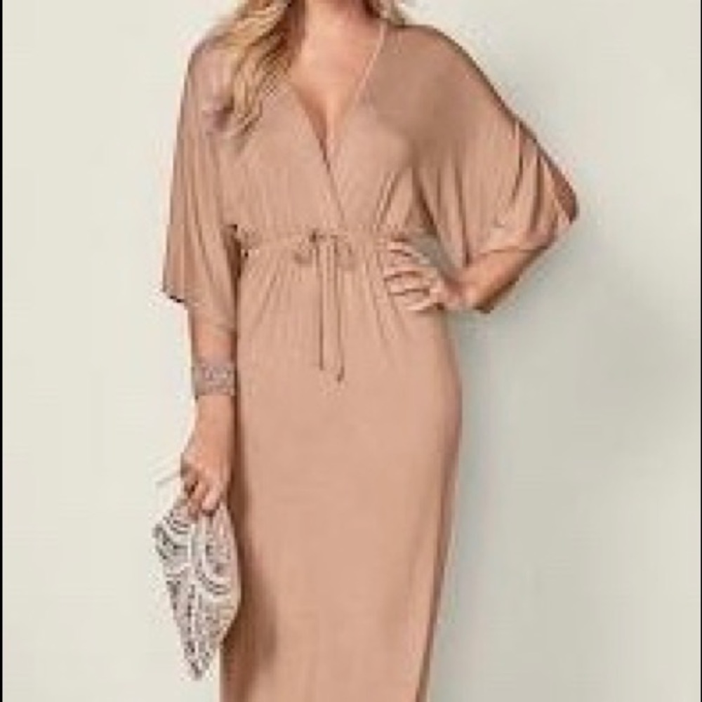 Apricot / nude maxi dress